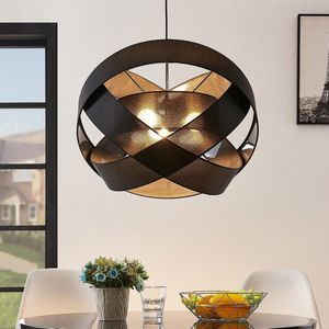 Lindby Simaria stoffen hanglamp, zwart