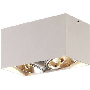 Plafondspot - opbouwspots Jarle Arcchio, dimbaar, wit / opaal, Woon-/ Eetkamer, Aluminium, Modern, plafondlamp