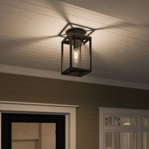 Lucande buiten plafondlamp Ferda, 29 cm, antraciet, IP44