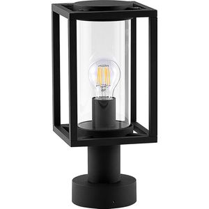 Lucande - Sokkellamp - 1licht - aluminium, glas - H: 36.6 cm - E27 - grafietgrijs (RAL 840-M)