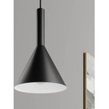 Arcchio - hanglamp - 1licht - staal - H: 28 cm - E27 - zwart, wit