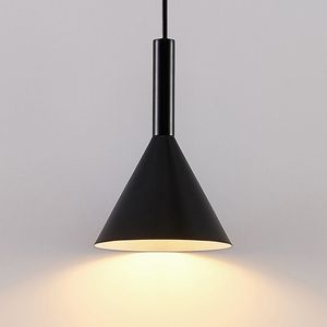 Arcchio - hanglamp - 1licht - staal - H: 28 cm - E27 - zwart, wit