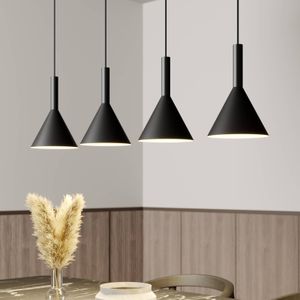 Arcchio - hanglamp - 4 lichts - staal - E27 - zwart, wit