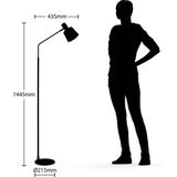 Lindby - Vlada - Vloerlamp - Matt Brass/Matt Black - E27 Fitting