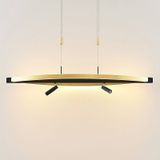 Lucande - hanglamp- met dimmer - 3 lichts - ijzer, aluminium, kunststof - mat zwart, messing geborsteld - Inclusief lichtbronnen