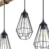 Lindby Eldarion Hanglamp met Houten Bal - 4-lamps