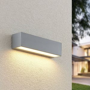Lucande - Lengo LED Draußen Wandleuchte Down L25 Silber
