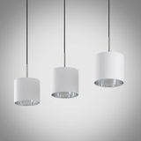 Lindby Trinika textiel-hanglamp in wit