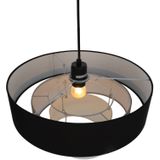 Lindby Coria hanglamp, zwart en grijs
