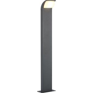Lucande - LED Buitenlamp - 1licht - Aluminiu - Polycarbonaat - H: 80 cm - Antracie - Wit