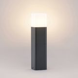 Lucande - Sokkellamp - 1licht - aluminium, polycarbonaat - H: 50 cm - E27 - antraciet, wit