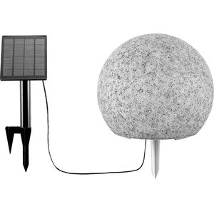Lindby - solar tuinverlichting- met dimmer - kunststof - steen-grijs