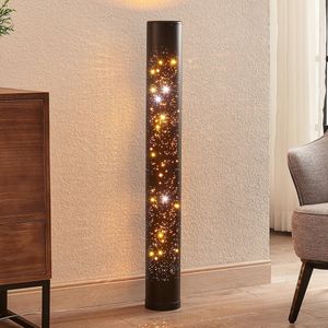 Lindby LED vloerlamp 1licht metaal, kunststof H: 103.5 zwart, goud Inclusief lichtbron