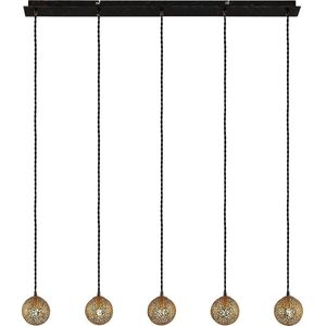 Lucande Zale hanglamp, hoekig, 5-lamps
