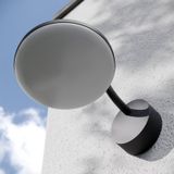 Arcchio - Wandlamp buiten - 1licht - aluminium, kunststof - H: 24.6 cm - donkergrijs - Inclusief lichtbron