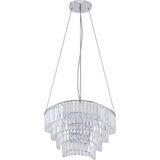 Lindby - hanglamp - 4 lichts - ijzer, acryl - H: 32 cm - E14 - chroom