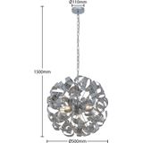 Lindby - hanglamp - 5 lichts - ijzer, acryl - E14 - chroom