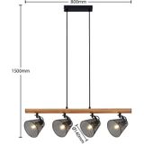 Lindby Kirill hanglamp, 4-lamps