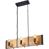 Lindby Kamilja hanglamp voor de eetkamer, hout