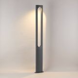 Lucande - Lantaarnpalen - 1licht - drukgegoten aluminium, kunststof - H: 150 cm - donkergrijs - Inclusief lichtbron