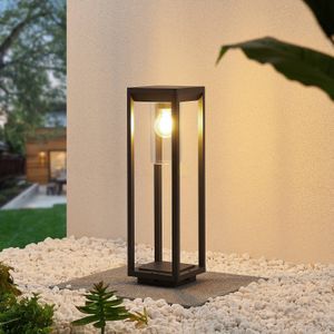 Lindby - Sokkellamp - 1licht - aluminium, kunststof - H: 50 cm - E27 - donkergrijs
