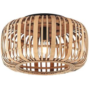 Lindby - plafondlamp hout - 1licht - hout, metaal - H: 23.8 cm - E27 - naturel