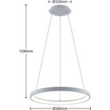 Arcchio - Hanglampen - 1licht - metaal, acryl - H: 3.5 cm - wit - Inclusief lichtbron