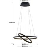 Arcchio - Hanglampen - 2lichts - Metaal, acryl - zwart, wit - Inclusief lichtbronnen