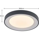 Lindby - Lindum - Plafondlamp - Wit/Donkergijs - Ingebouwde LED met Afstandsbediening