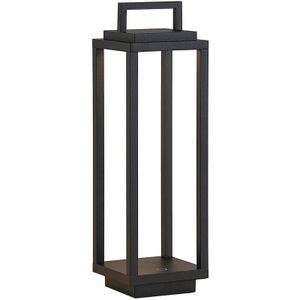 Lucande - Terraslampen- met Touchdimmer - 1licht - Drukgegoten Aluminium - H: 33.5 cm - Zwart