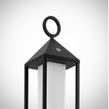 Lucande LED oplaadbare lamp Miluma, 64cm, zwart, IP54, aluminium