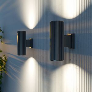 Buiten Wandlamp Rando Zwart 26 cm Tweezijdig