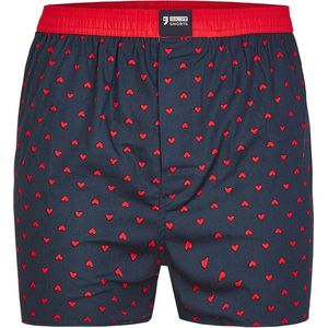 Happy Shorts - Wijde Boxershort - Rode Hartjes - 100% Geweven Katoen