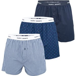 Happy Shorts - Boxershorts - Set van 3 - Katoen - Wijde Pasvorm
