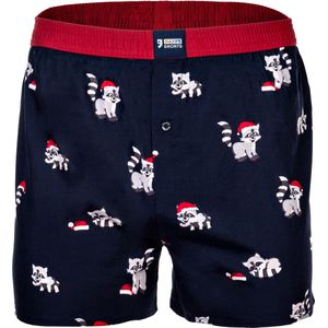 Happy Shorts - Wijde Kerst Boxershort - Losse Boxershort - Wasbeer
