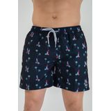 Happy Shorts - Sunfaded - Zwemshort - Blauw - Polyester, 2 Zijzakken, 1 Achterzak, Sneldrogend
