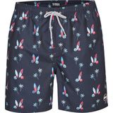 Happy Shorts - Sunfaded - Zwemshort - Blauw - Polyester, 2 Zijzakken, 1 Achterzak, Sneldrogend