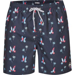 Happy Shorts - Sunfaded - Zwemshort - Blauw - Polyester, 2 Zijzakken, 1 Achterzak, Sneldrogend