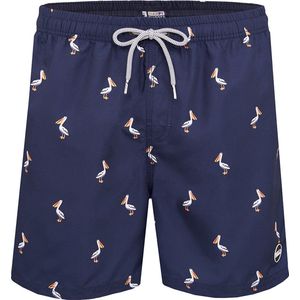 Happy Shorts - Zwemshort - Blauw - Polyester - Pelikaan Print