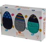 Happy Shorts - Boxershorts - Blauw / Groen / Grijs - 3-Pack