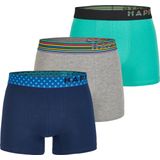 Happy Shorts - Boxershorts - Blauw / Groen / Grijs - 3-Pack