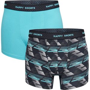 Happy - Boxershorts - 2-pack - Graphic Print - Katoen - Korte Pijpen