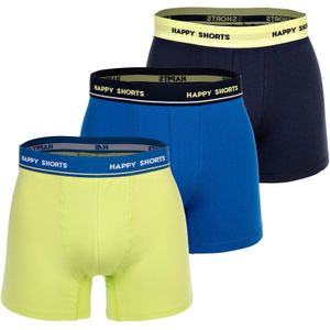 Happy Shorts 3-Pack Boxershorts Heren D907 Effen Kleuren - Maat S