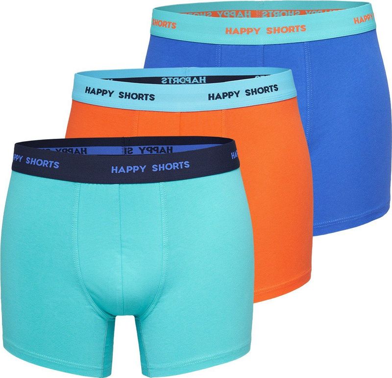 Happy Shorts - D911 - Boxershorts - Effen Kleuren - Multipack van 3 Stuks