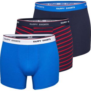 Boxershorts - Blauw en Gestreept - Katoen en Elastaan - Verpakking á 3 Stuks