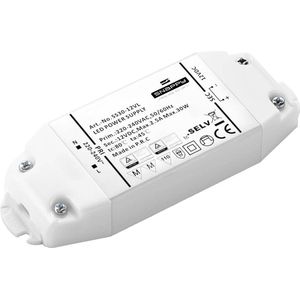 Dehner Elektronik LED-transformator, LED-driver Constante spanning 30 W 2.50 A 12 V/DC Overbelastingsbescherming, Overs