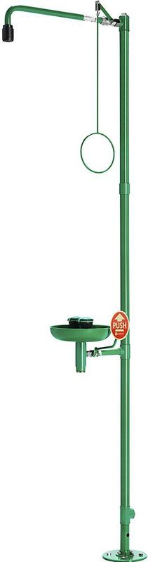 B-SAFETY Notdusche ClassicLine m.Augendusche m.Auffangbecken Bodenmont.Anschl.3/4 IG Zoll - BR 837 085