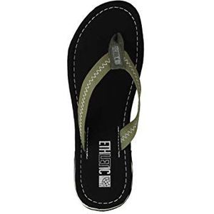 Ethletic Fair Flip Classic Fair Teenslipper, uniseks, veganistisch, duurzaam, Jet Black Camping Green, 47 EU