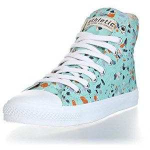 Ethletic Unisex Hi Fair Trainer White Cap Fair Sneaker | Vegan | Duurzaam, Terrazzo Spearmint Just White