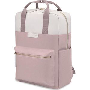 Kapten & Son - Bergen - Laptoprugzak - Roze - Materiaal: Polyester